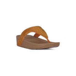 Japonki FitFlop FIT FLOP LOTTIE SHIMMER CRYSTAL. Żółte klapki damskie FitFlop, bez wzorów, bez obcasa. Za 378,34 zł.