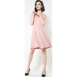 Różowa Sukienka Lively Dance. Różowe sukienki damskie other, s, bez wzorów, wizytowe, bez kołnierzyka, bez rękawów. Za 59,99 zł.