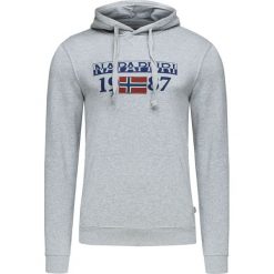 Bluza NAPAPIJRI BERTHOW LOGO 1 Szary. Szare bluzy męskie marki Napapijri, m, bez wzorów, z dzianiny, z kapturem, bez rękawów, bez kaptura. W wyprzedaży za 264,00 zł.