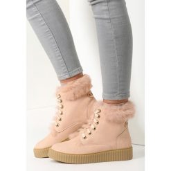 Buty zimowe damskie: Różowe Śniegowce Rising Sun
