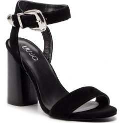 Sandały LIU JO - Zoe 04 S19101 PX002 Black 22222. Czarne klapki damskie Liu Jo, z aplikacjami, ze skóry, bez obcasa, na obcasie. Za 649,00 zł.
