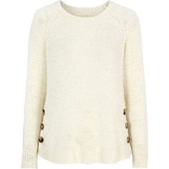 Cellbes Sweter z guzikami po boku biały female biały 54/56. Białe swetry damskie Cellbes, bez wzorów, eleganckie, z długim rękawem, długie, bez kaptura. Za 209,00 zł.