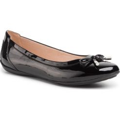 Baleriny GEOX - D02Y7B 000HH C9999 Black. Czarne baleriny damskie Geox, bez wzorów, ze skóry ekologicznej, klasyczne, bez obcasa. Za 259,00 zł.
