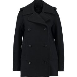 Abercrombie & Fitch Płaszcz wełniany /Płaszcz klasyczny black beauty. Czarne płaszcze damskie marki Abercrombie & Fitch, l, z poliesteru, klasyczne. W wyprzedaży za 554,95 zł.