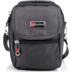 Raportówka saszetka męska na ramię Bag Street. Szare torby męskie na ramię marki Bag Street, w paski, eleganckie. Za 55,90 zł.