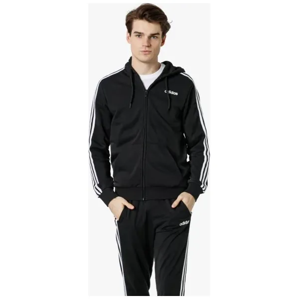 Adidas Bluza E 3S Fz Ft , czarny, rozmiar XXL. Czarne bluzy męskie Adidas, s, bez wzorów, z bawełny, klasyczne, z kapturem, bez rękawów, bez kaptura. W wyprzedaży za 199,99 zł.