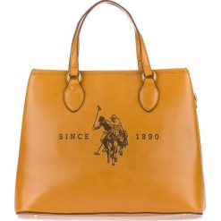U.S. POLO ASSN. torebka Folsom Large double handle żółta. Żółte torebki klasyczne damskie U.S. Polo Assn., bez wzorów, eleganckie, bez dodatków. Za 439,00 zł.