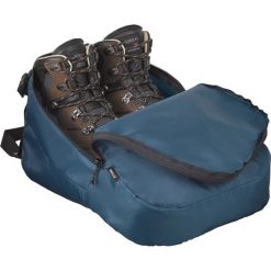Pokrowiec na buty turystyczne i trekkingowe. Niebieskie plecaki męskie FORCLAZ, bez wzorów, z poliesteru. Za 34,99 zł.