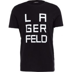 LAGERFELD Tshirt z nadrukiem black. Czarne koszulki polo męskie marki LAGERFELD, m, z nadrukiem, z bawełny. Za 409,00 zł.