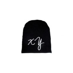 Czapki męskie: Czapka typu beanie z haftem XY |CZARNA|