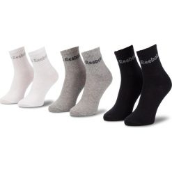 Zestaw 3 par wysokich skarpet unisex Reebok - Act Core Crew Sock 3p DU2993 White/Black/Mgreyh. Szare skarpetki damskie Reebok, bez wzorów, z elastanu. Za 29,95 zł.