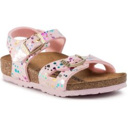 Sandały BIRKENSTOCK - Rio Kids 1016011 Confetti Rose. Różowe sandały dziewczęce Birkenstock, z materiału. Za 189,00 zł.