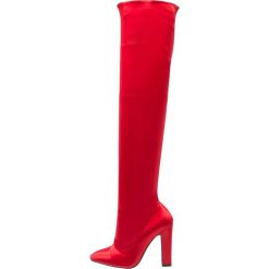 BEBO KENNY Kozaki na obcasie red. Czerwone buty zimowe damskie BEBO, z materiału, na obcasie. W wyprzedaży za 188,10 zł.