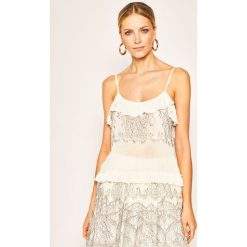 Top TwinSet 201TT2140. Brązowe bluzki damskie Twinset, bez wzorów, polo, bez rękawów. W wyprzedaży za 449,00 zł.