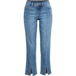 Dżinsy Slim Fit w krótszej długości bonprix niebieski "stone”. Niebieskie jeansy damskie bonprix, z jeansu. Za 109,99 zł.