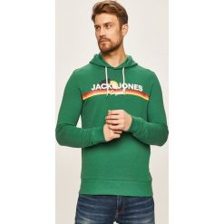 Jack & Jones - Bluza. Szare bluzy męskie Jack & Jones, s, z nadrukiem, z bawełny, z kapturem, bez rękawów, z kapturem. Za 129,90 zł.