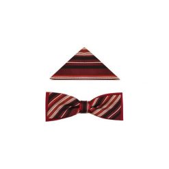 Mucha męska w bordowo-czarne paski B76. Czerwone muszki męskie Modini Moda Męska, w paski, z tkaniny, eleganckie. Za 62,10 zł.