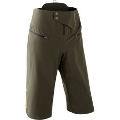 Szorty na rower MTB All Mountain 500. Zielone spodenki i szorty męskie ROCKRIDER, s, bez wzorów, z elastanu. Za 149,99 zł.