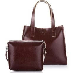 Włoska Skórzana shopperka i listonoszka 2w1 JENNIFER brąz. Listonoszki damskie Paolo Peruzzi, w paski, ze skóry, eleganckie, na ramię, duże, bez dodatków. Za 309,00 zł.