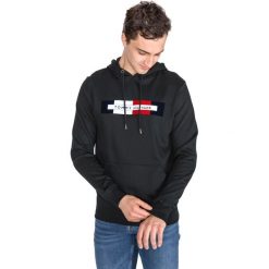 Tommy Hilfiger Bluza Czarny. Czarne bluzy męskie TOMMY HILFIGER, s, z nadrukiem, z bawełny, bez kołnierzyka, bez rękawów, bez kaptura. Za 521,95 zł.