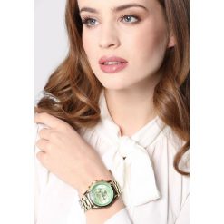 Złoto-Miętowy Zegarek Trinket. Żółte zegarki damskie marki Born2be, złote. Za 29,99 zł.