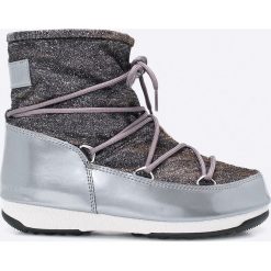 Moon Boot - Śniegowce W. E. Low Lurex. Szare botki damskie marki Moon Boot, z materiału. W wyprzedaży za 429,90 zł.