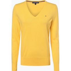 Tommy Hilfiger - Sweter damski – New Ivy, żółty. Żółte swetry damskie TOMMY HILFIGER, l, bez wzorów, z bawełny, eleganckie, bez rękawów, bez kaptura. Za 249,95 zł.