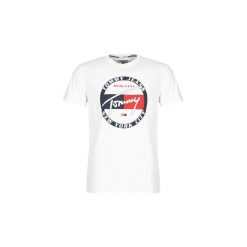 T-shirty z krótkim rękawem Tommy Jeans TJM CIRCLE. Białe t-shirty męskie Tommy Jeans, s, bez wzorów, z jeansu, bez kołnierzyka, krótkie. Za 134,10 zł.