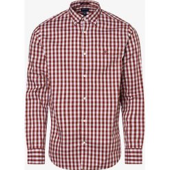 Gant - Koszula męska, czerwony. Czerwone koszule męskie GANT, m, w kratkę, klasyczne, z klasycznym kołnierzykiem, bez rękawów. Za 449,95 zł.