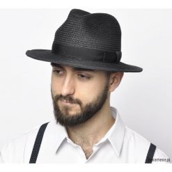 Kapelusz letni męski GUSTAVO czarny. Czarne kapelusze męskie Pakamera, bez wzorów, eleganckie. Za 110,00 zł.