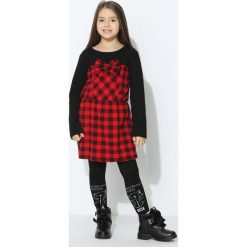 Czerwono-Czarna Sukienka Sweet Mate. Czarne sukienki niemowlęce marki Born2be, z elastanu. Za 29,99 zł.