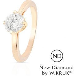 Unikalny Pierścionek Złoty - złoto 750, New diamond by w.kruk 1,00ct. Żółte pierścionki damskie W.KRUK, z brylantem, złote. Za 24900,00 zł.