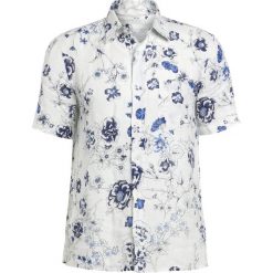 Koszule męskie na spinki: 120% Lino CAMICIA UOMO BOWLING FLORAL Koszula natural