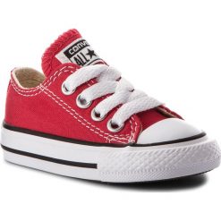 Trampki CONVERSE - Inf C/T A/S Ox 7J236C Red. Czerwone półbuty dziewczęce Converse, na sznurówki. Za 179,00 zł.