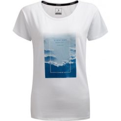 T-shirt damski TSD620 - biały - Outhorn. Białe koszulki damskie Outhorn, bez wzorów, z bawełny, bez kołnierzyka, bez rękawów. W wyprzedaży za 24,99 zł.