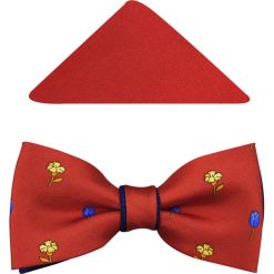 Czerwono-granatowa muszka w kwiatki A129. Czerwone muszki męskie Modini Moda Męska, na co dzień, w kwiaty, z tkaniny, eleganckie. W wyprzedaży za 49,50 zł.
