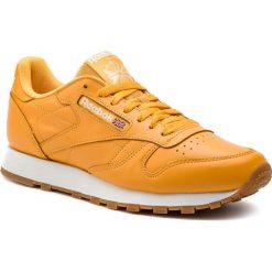 Buty Reebok - Classic Leather Mu DV3841 Trek Gold/White. Żółte półbuty męskie Reebok, na co dzień, bez wzorów, ze skóry, eleganckie, bez zapięcia. Za 349,00 zł.