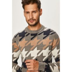 Tommy Hilfiger Tailored - Sweter. Szare swetry męskie Tommy Hilfiger Tailored, xl, bez wzorów, z bawełny, z okrągłym kołnierzem, bez kaptura. Za 649,90 zł.