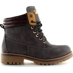 Timberki damskie szare ciemne GD-ZN27 Darkgrey. Szare botki damskie ButyModne, ze skóry ekologicznej, klasyczne, bez obcasa, na sznurówki. W wyprzedaży za 139,00 zł.