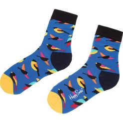 Skarpety Wysokie Unisex HAPPY SOCKS - BIR01-6000 Granatowy Kolorowy. Niebieskie skarpetki damskie marki Happy Socks, w kolorowe wzory, z elastanu. Za 34,90 zł.