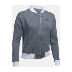 Under Armour Bluza damska Threadborne Fleece Bomber szaro-biała r. XS (1298590-008). Białe bluzy sportowe damskie marki Under Armour, xs. Za 241,62 zł.