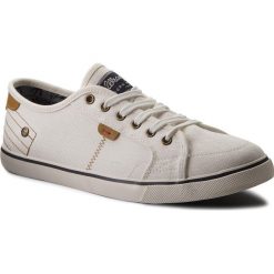 Tenisówki WRANGLER - Mitos Metropole WM181003 White 51. Białe półbuty męskie Wrangler, na co dzień, bez wzorów, z gumy, bez zapięcia. W wyprzedaży za 169,00 zł.