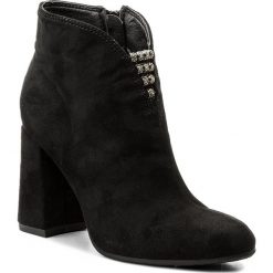 Botki JENNY FAIRY - WSG1160-1 Czarny. Czarne buty zimowe damskie Jenny Fairy, z materiału, na obcasie. Za 119,99 zł.