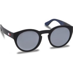 Okulary przeciwsłoneczne TOMMY HILFIGER - 1555/S Nero Blu D51. Czarne okulary przeciwsłoneczne damskie aviatory TOMMY HILFIGER. W wyprzedaży za 339,00 zł.