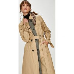 Tommy Hilfiger - Trencz. Brązowe kurtki damskie TOMMY HILFIGER, s, w paski, z elastanu. W wyprzedaży za 599,90 zł.