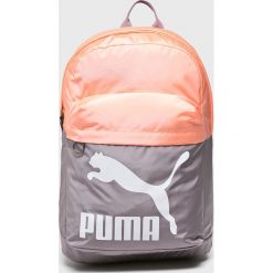 Puma - Plecak. Pomarańczowe plecaki damskie Puma, z nadrukiem, z poliesteru. W wyprzedaży za 99,90 zł.