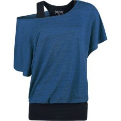Bluzki, topy, tuniki: Black Premium by EMP Ladies Slubyarn Double Layer Koszulka damska niebieski