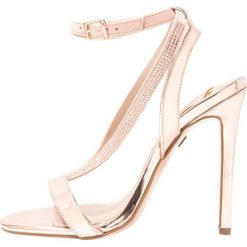 Rzymianki damskie: River Island Wide Fit Sandały na obcasie gold bright