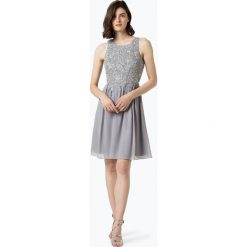 Marie Lund - Damska sukienka wieczorowa, szary. Szare sukienki damskie Marie Lund, bez wzorów, z szyfonu, eleganckie, bez kołnierzyka, bez rękawów. Za 749,95 zł.