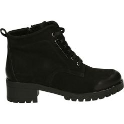 Botki - 57106R89 BLAC. Czarne botki damskie na zamek Venezia, z nubiku. Za 369,00 zł.